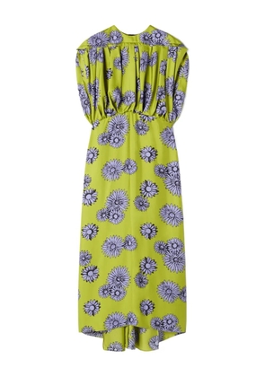 Lanvin floral-pattern sleeveless midi dress - Green