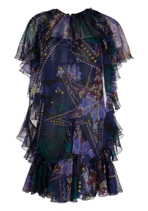 DSQUARED2 ruffle-detail mini dress - Blue