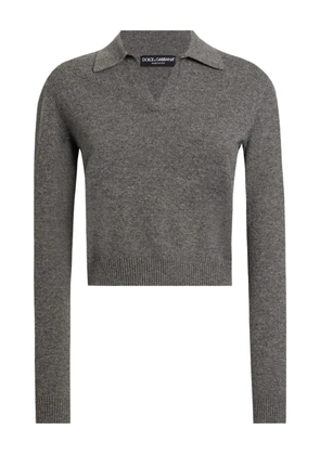 Dolce & Gabbana cashmere cropped top - Grey