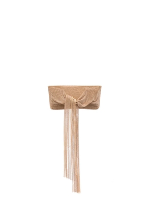 Cult Gaia knotted tassel clutch - Gold
