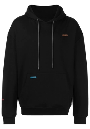 Mostly Heard Rarely Seen barcode patch jersey hoodie - Black