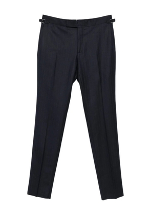 TOM FORD pinstripe buckle-fastening trousers - Blue