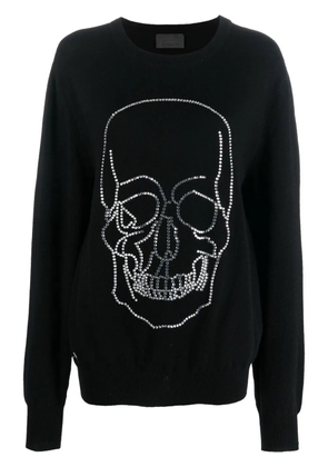 Philipp Plein studded-skull cashmere pullover - Black