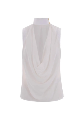 Elisabetta Franchi drapped blouse - White