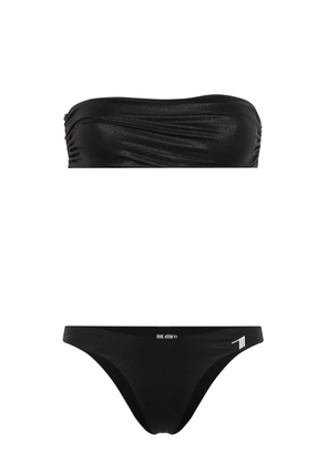The Attico rubberised-logo bikini - Black