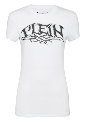 Philipp Plein logo-embellished cotton T-shirt - White