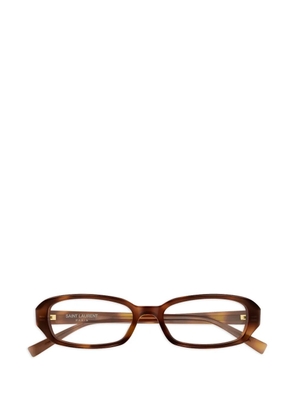 Saint Laurent Eyewear rectangle-frame glasses - Brown