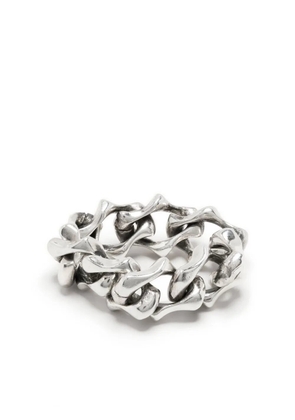 Emanuele Bicocchi soft sharp link chain ring - Silver
