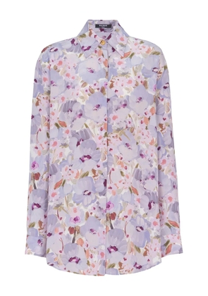 Balmain floral-print shirt - Purple