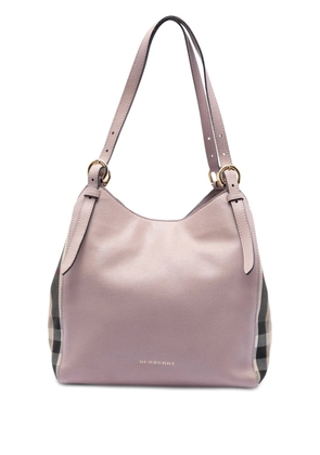 Burberry Pre-Owned 2000-2017 Small Leather and House Check Canvas Canterbury tote bag - Pink