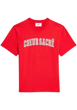 AMI Paris embroidered-logo cotton T-shirt