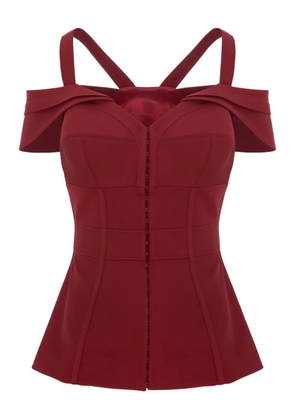 Murmur Candy off-shoulder corset top - Red