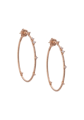Mattia Cielo 18kt rose gold diamond hoop earrings - Pink