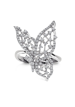 LEO PIZZO 18kt white gold Light Wings ring - Silver
