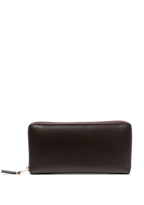 Comme Des Garçons Wallet zip-up calf leather cardholder - Brown