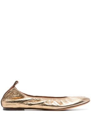 Lanvin metallic leather ballerina shoes - Silver