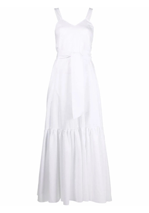 Forte Forte panelled tied-waist dress - White
