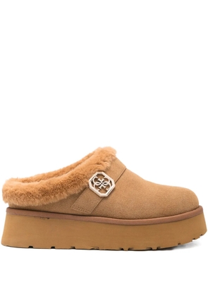 GUESS USA 45mm Dolmana platform mules - Brown