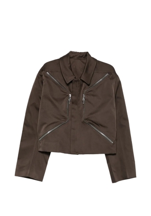Rick Owens zip cropped jacket - Brown