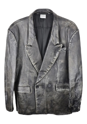 Readymade double-breasted leather jacket - Black