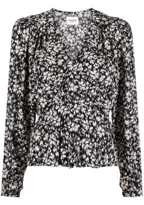 MARANT ÉTOILE Eddy floral-print blouse - Black
