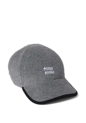 Miu Miu fleece baseball cap - Grey