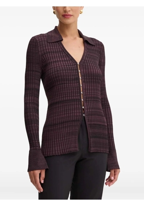 BOSS ribbed cardigan - Purple