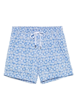 Barba floral-print swim shorts - Blue