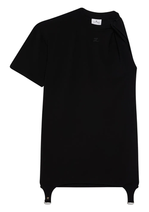 Courrèges asymmetric mini dress - Black