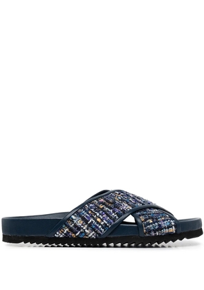 Madison.Maison crossover strap sandals - Blue