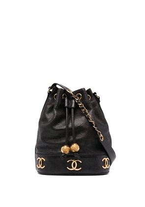 CHANEL Pre-Owned 1992 Triple CC bucket bag - Black