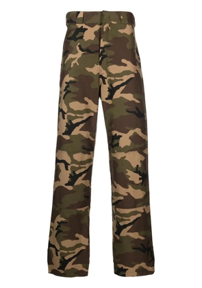 Palm Angels camouflage-print wide-leg trousers - Green