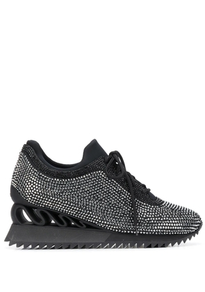 Le Silla Reiko Wave crystal-embellished sneakers - Black