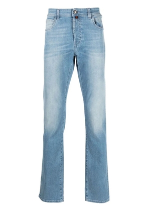 Billionaire embroidered-logo straight-leg cut jeans - Blue