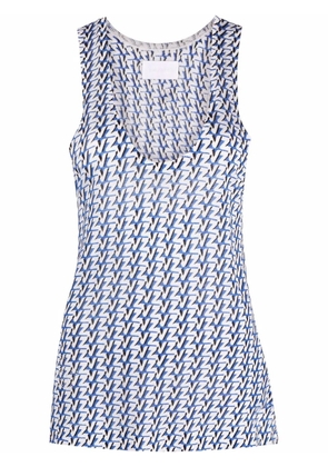 Zadig&Voltaire Lee monogram-print tank top - Blue