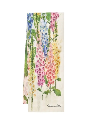 Oscar de la Renta floral-print scarf - Neutrals
