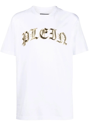 Philipp Plein logo-appliqué cotton T-shirt - White