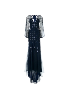 Temperley London star beaded celeste maxi dress - Blue