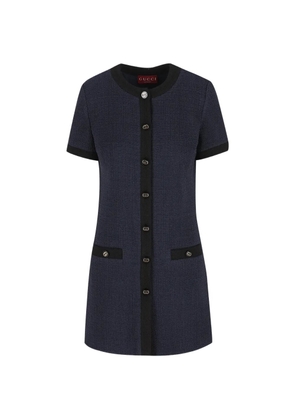 Gucci buttoned mini dress - Blue