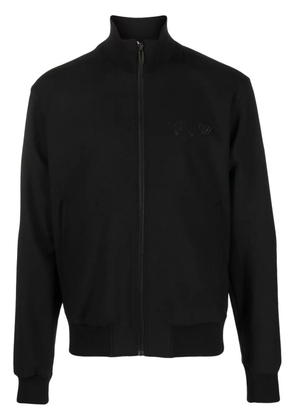 Off-White logo-print tracksuit top - Black