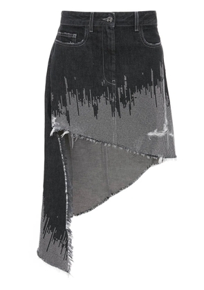 JW Anderson studded asymmetric denim skirt - Black