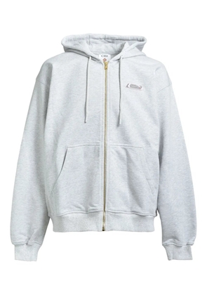 Casablanca zip-up hooded jacket - White