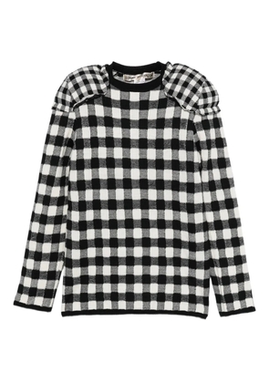 Comme Des Garçons gingham-check top - Black