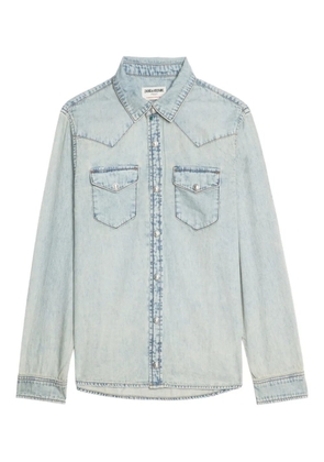 Zadig&Voltaire Saby stud-embellished denim shirt - Blue
