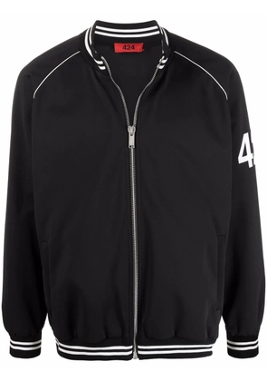 424 logo sleeve bomber jacket - Black
