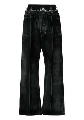 ALAINPAUL logo-waistband jeans - Black