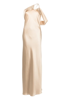 Michelle Mason bias-cut one-shoulder gown - Gold