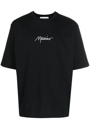 Moschino embroidered-logo organic cotton T-shirt - Black