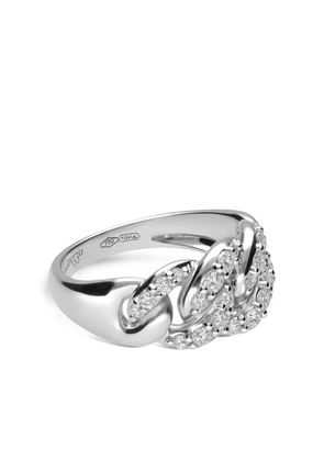 LEO PIZZO 18kt white gold Gourmette diamond ring - Silver