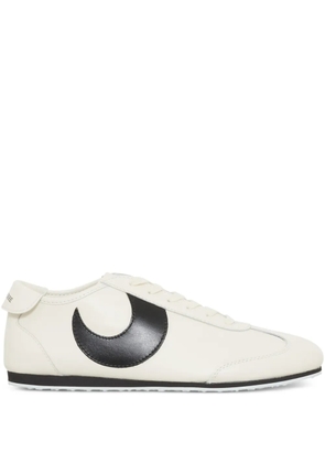 Marine Serre Ms Astra matte leather sneakers - Neutrals